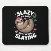 Schattigee Tween Girl Funny Animal Sloth Slay Meme Muismat (Voorkant)