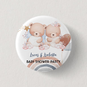 Schattigee Twin beer Star Ballon baby shower Party Ronde Button 3,2 Cm