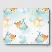 Schattigee Twin Boys Teddy Bears Twins Baby shower Gastenboek (Achterkant)