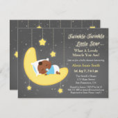 Schattigee Twinkle Twinkle Little Star Baby Brown Kaart (Voorkant / Achterkant)