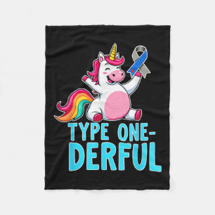 Schattigee Type 1 Diabetes Awareness T1d Type One- Fleece Deken