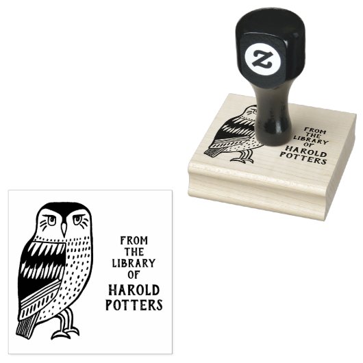 Schattigee Uil Bird Van Bibliotheek van CUSTOM Gep Rubberstempel (Gestempeld)