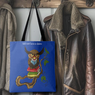 Schattigee Uil Boeken Draagtas