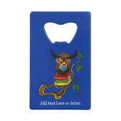 Schattigee Uil Boeken Kredietkaart Flessenopener (Voorkant)