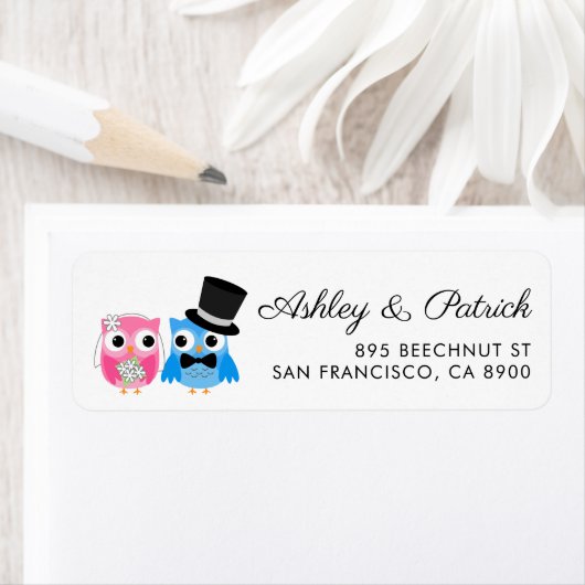 Schattigee uil bruid en bruidegom bruiloft etiket (Insitu)