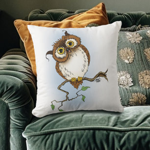 Schattigee uil bruine hoot kussen