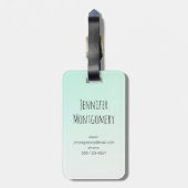 Schattigee Uil in een Groene Top Hoed Bagagelabel (Achterkant verticaal)