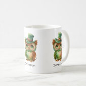 Schattigee Uil in een Groene Top Hoed Koffiemok (Voorkant rechts)