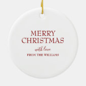 Schattigee Uil Kerst Gepersonaliseerd Keramisch Ornament (Achterkant)