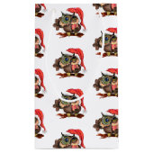 Schattigee uil kerstcadeau tas klein cadeauzakje (Achterkant)