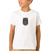 "Schattigee uil met koffiekopje" Grappig ontwerp