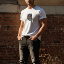 "Schattigee uil met koffiekopje" Grappig ontwerp