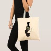 Schattigee uil met monocle tote bag (Voorkant (product))