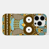 Schattigee uil Moorse Patroon Kies uw kleur Case-Mate iPhone Case (Achterkant (horizontaal))