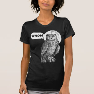 Schattigee uil Pun Lover Funny Animal Distressed C T-shirt