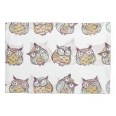 Schattigee uilen:  naadloos patroon. kussensloop (Achterkant)