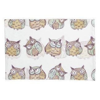 Schattigee uilen:  naadloos patroon. kussensloop