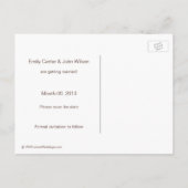 Schattigee uilen Save the Date Briefkaart (Achterkant)