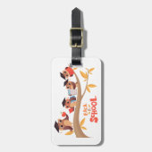 Schattigee uilen terug naar school Afstuderen Bagagelabel (Voorkant verticaal)