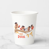 Schattigee uilen terug naar school Afstuderen Papieren Bekers (Voorkant)