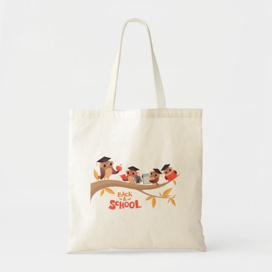 Schattigee uilen terug naar school Afstuderen Tote Bag (Voorkant)