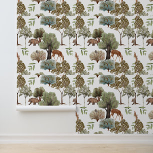 Schattigee unisex kinder bosdieren behang