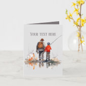 Schattigee vader zoon tekst toevoegen kaart (Gele Bloem)