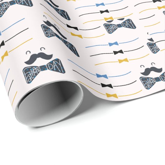 Schattigee Vaders Dag Boog Stropdas Cadeaupapier (Rol Hoek)