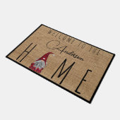 Schattigee vakantie Christmas Plaid Gnome Home Deurmat (Schuin)
