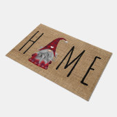 Schattigee vakantie Christmas Plaid Gnome Home Deurmat (Schuin)