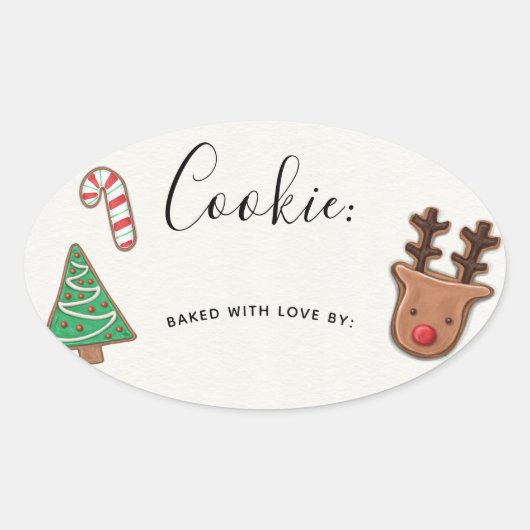 Schattigee vakantie Cookie Exchange Sticker Label (Voorkant)
