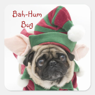 Schattigee vakantie Pug Stickers