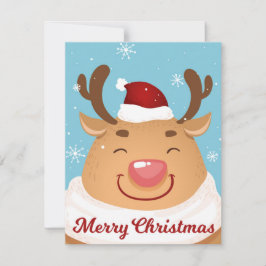 Schattigee vakantie rendier vrolijke kerst Kaart
