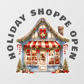 SCHATTIGEE VAKANTIEWINKEL OPEN Venster Cling Raamsticker (Vel)