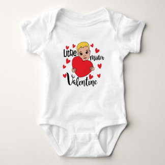 Schattigee Valentijn Boy Holding Heart Gift Art vo Romper