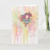 Schattigee Valentijn Fairy Waterverf kunstwerk Kaart (Voorkant)