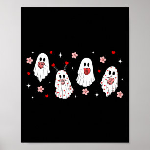 Schattigee Valentijn Ghost Snoep Heart Will You Be Poster