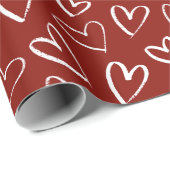 Schattigee Valentijn harten patroon Cadeaupapier (Rol Hoek)
