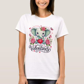 Schattigee valentijn olifant t-shirt