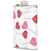 Schattigee Valentijn Rood Hart | Lollipop-patroon Heupfles (Links)