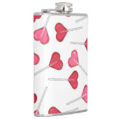 Schattigee Valentijn Rood Hart | Lollipop-patroon Heupfles (Rechts)