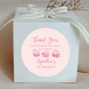 Schattigee Valentijn Roze Hart Verjaardagsfeestje Ronde Sticker