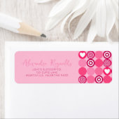 Schattigee Valentijn’s Galentine’s Day Pink Heart Etiket (Insitu)