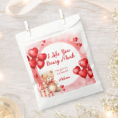 Schattigee Valentijn Teddy met Red Hearts Classroo Bedankzakje (Geknipt)
