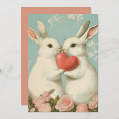 Schattigee Valentijn's Day Holiday Kaart (Voorkant / Achterkant)