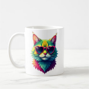 Schattigee Valentijnsdag Cat Heart Zonnebril Cat L Koffiemok