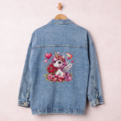 Schattigee Valentijnsdag eenhoorn Denim Jacket (Hangar)