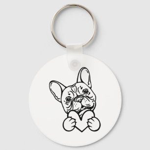 Schattigee Valentijnsdag franse buldog lover Sleutelhanger