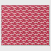 Schattigee Valentijnsdag rode harten Cadeaupapier (Vlak)