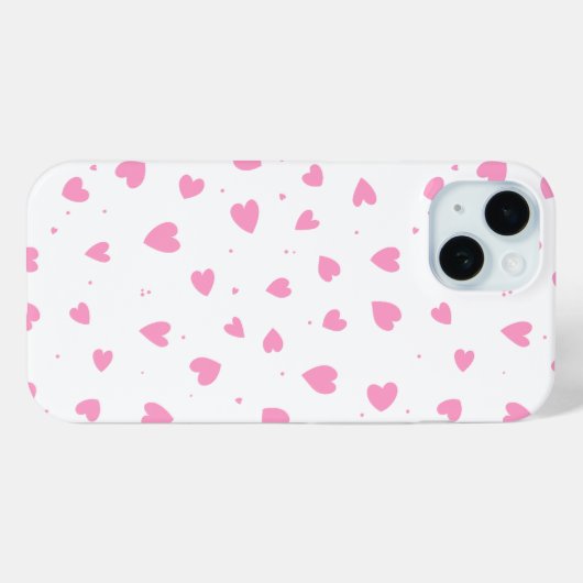 Schattigee Valentijnsdag Roze Harten iPhone / iPad Case-Mate iPhone Case (Achterkant (horizontaal))